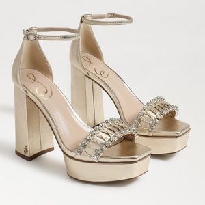 Sam Edelman Ninette Heel, Gold Leather